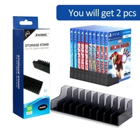 2pcs PS4 Slim Pro Game Discs Storage Display Stand Black Hard Shell Games Box Holder for Playstation Game Accessories