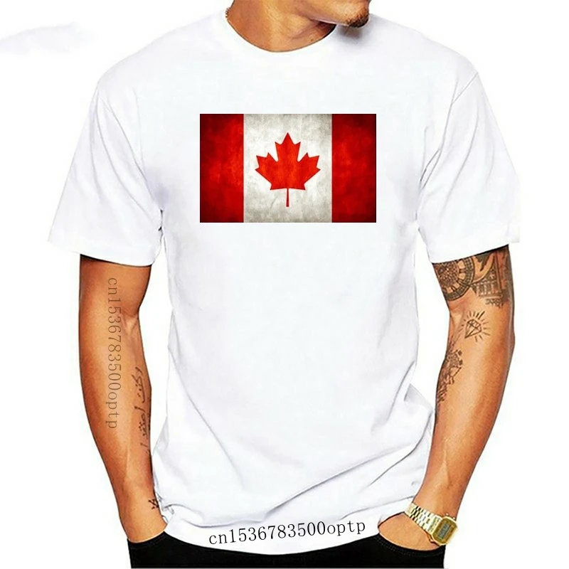 

New Canada Flag T Shirt Men Brand Clothihng Quality Fashion Men Short Sleeve Cotton Tshirt Tees