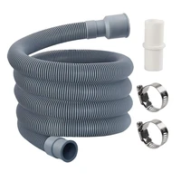 2m washing machine dishwasher drain waste hose waste water outlet expel soft tube pp plastic stretchable drain flexible hose