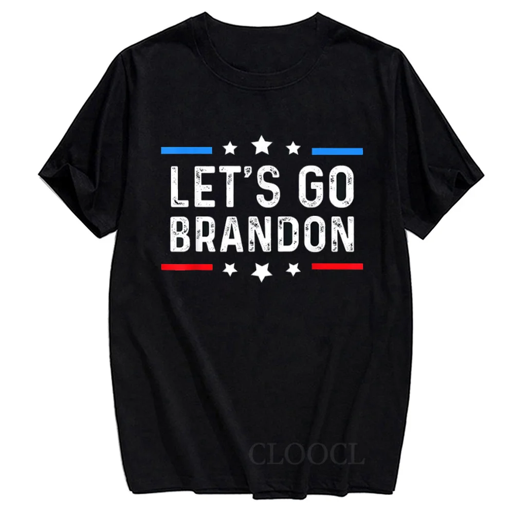 

CLOOCL Funny 100% Cotton T-Shirt Lets Go Brandon Printed T-shirt Harajuku Style Short Sleeve Hip Hop Tees Tops Drop Shipping