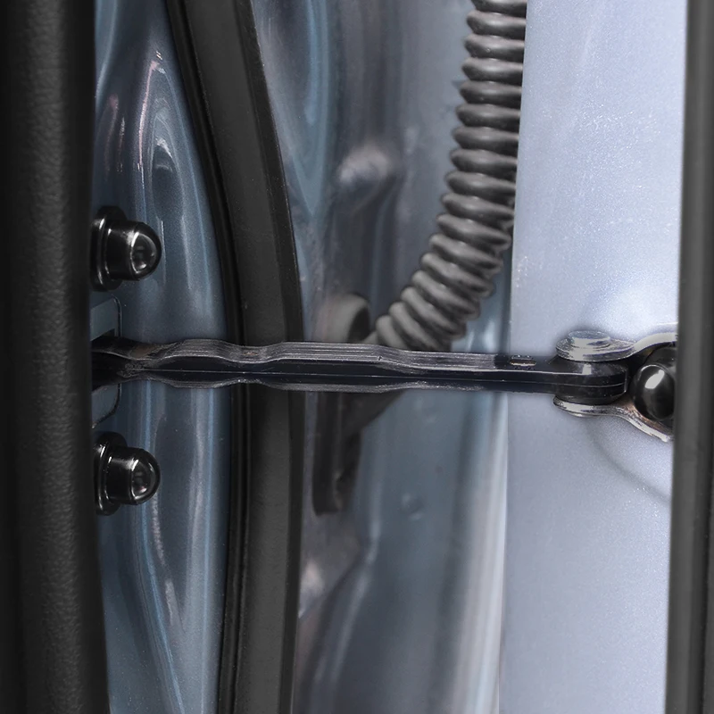 

QHCP Car Door Limiter Screw Cap Cover Protection Sticker ABS Black 12Pcs Anti Rust Special For Subaru Legacy Outback Forester XV