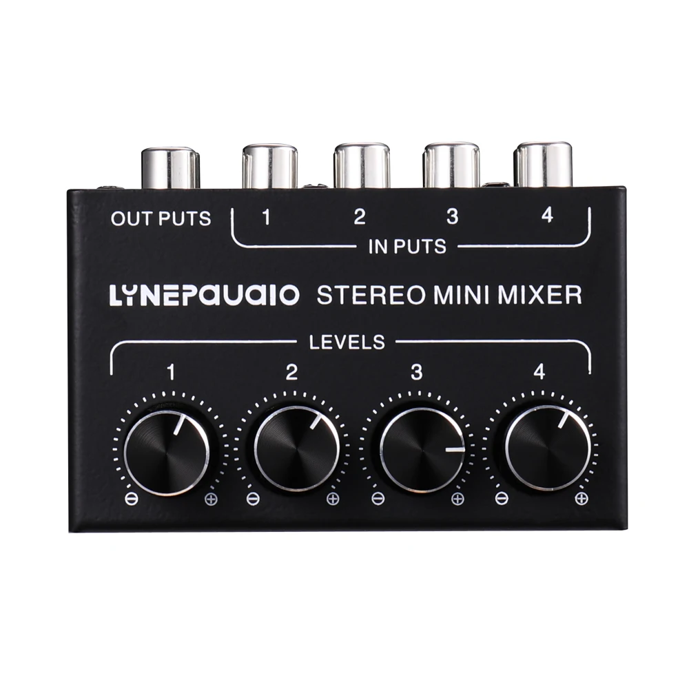 

Professional audio signal amplifier Mini stereo four-channel passive four-way mixer outdoor singing mixer model B896
