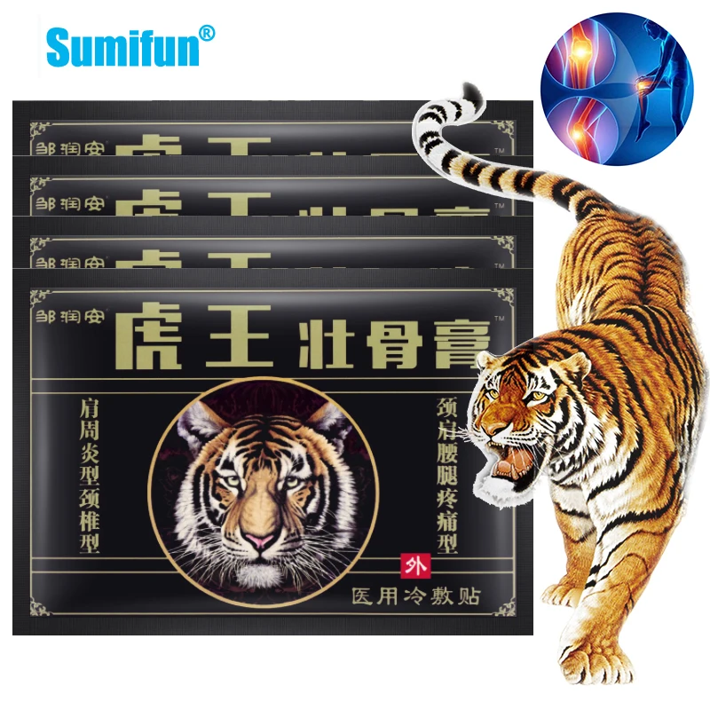 

8 намоток Tiger с ладони платырь от боли мышц ревматический артрический сумка поясничная позвоночника шеи боли Kiiler из трав, медицинская патч