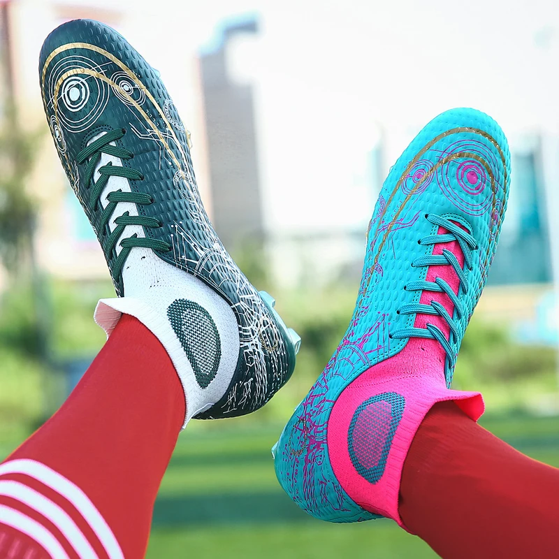 Мужские футбольные бутсы высокие кроссовки с высоким берцем длинными