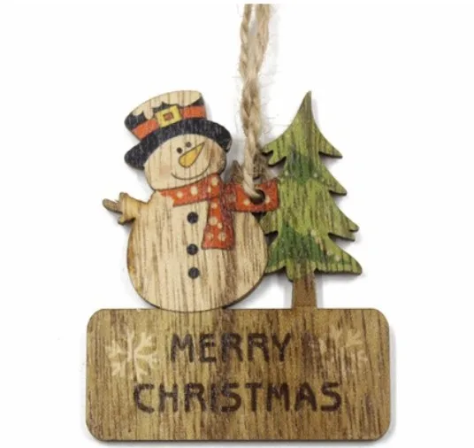 3Pcs/Pack Creative Santa Clause&amp snowman Wooden Christmas Pendants Ornament for tree Ornaments decoration Kids toys | Дом и сад