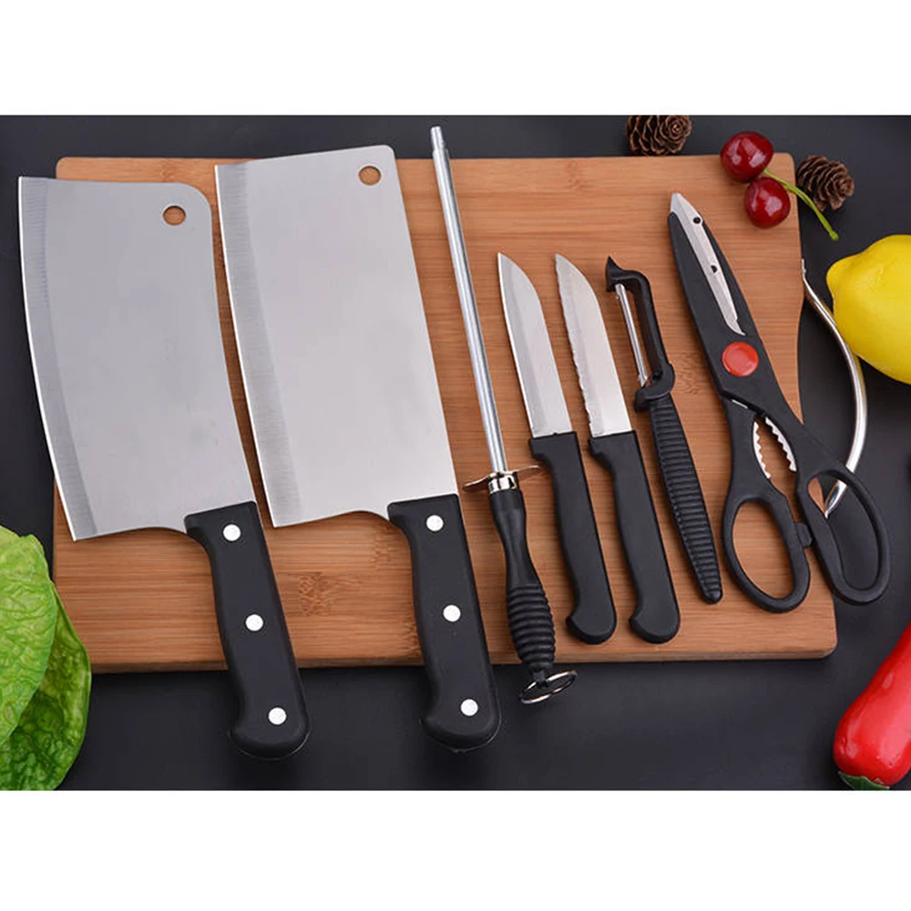 8 шт Ножи комплект Нержавеющая сталь набор Кухня посуда бытовой Sharp Комбинации