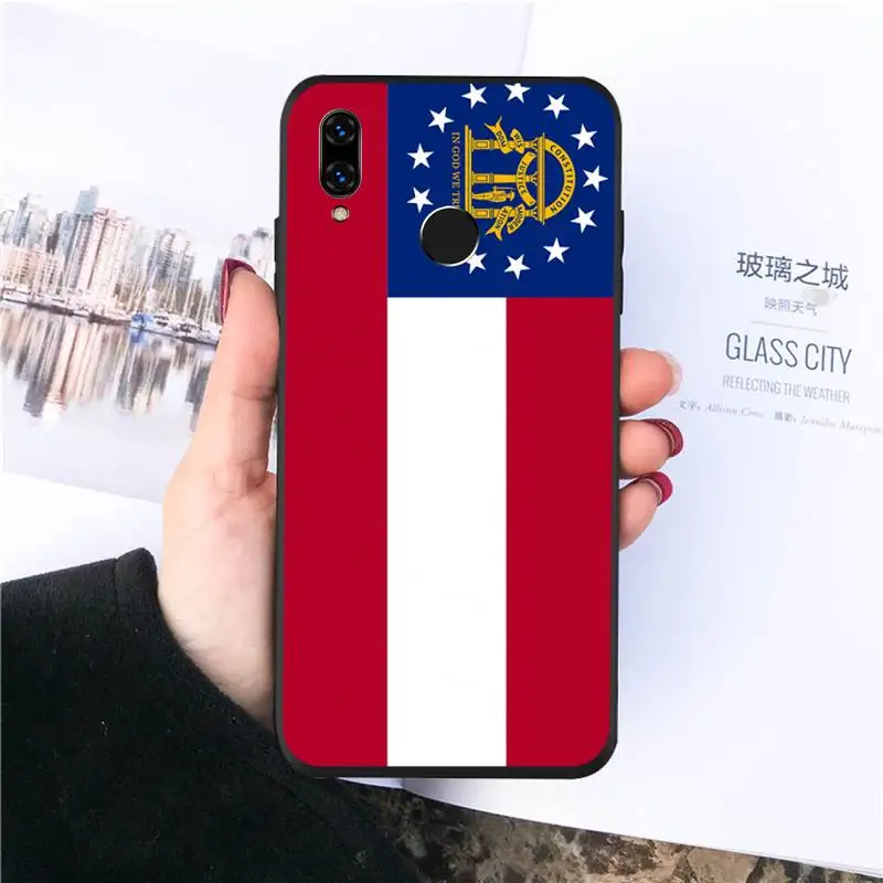 

Georgia National Flag Phone Case For Huawei honor Mate P 10 20 30 40 i 9 8 pro x Lite smart 2019 nova 5t shell funda coque