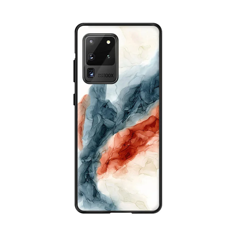 Чехол-накладка для Samsung Galaxy S10 Plus S10E S20 Ultra FE S8 S9 S6 S7 Edge S5 с акварельным мраморным