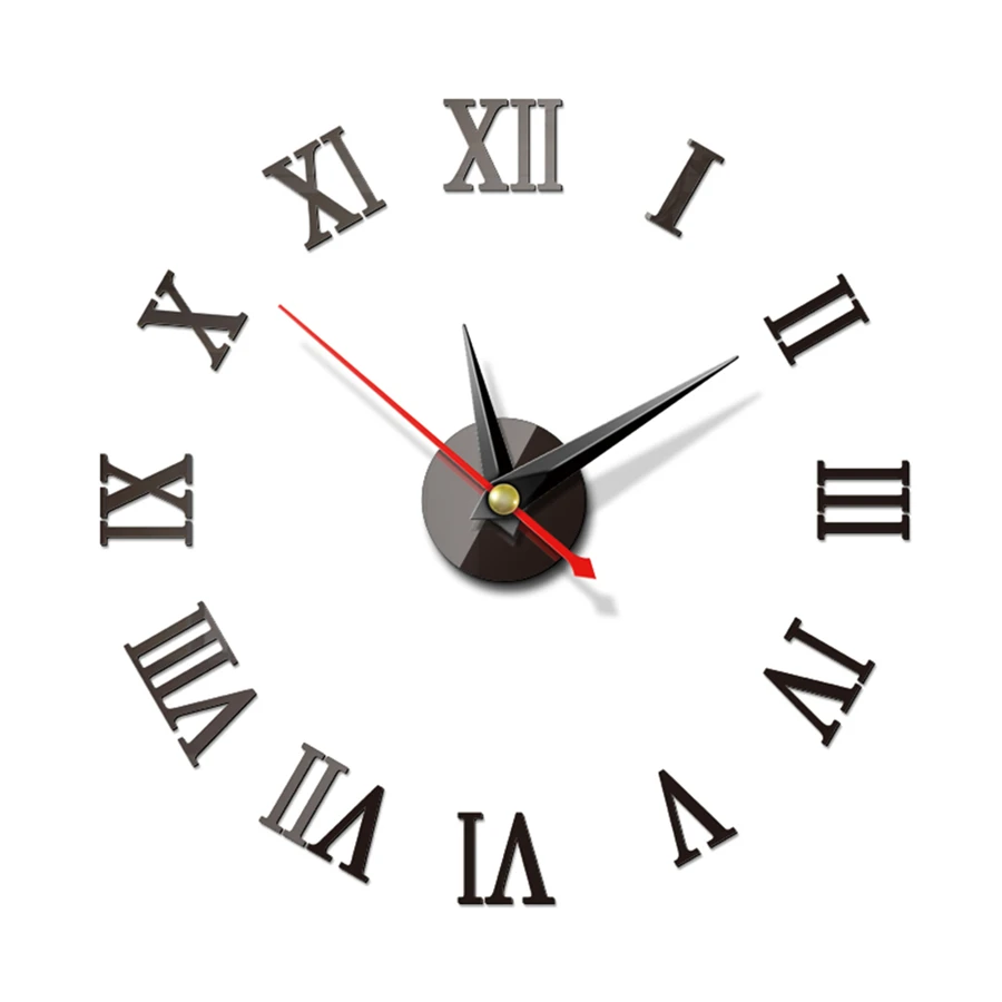 Цифровые настенные часы с римскими цифрами современные сделай сам акриловые