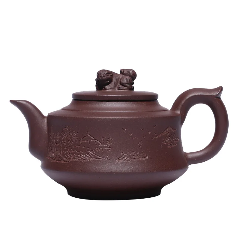 

Оригинальный чайный набор из руды и фиолетовой глины, чайный набор Zisha, чайник из исинской глины ручной работы, чайная посуда кунг-фу, посуда ...