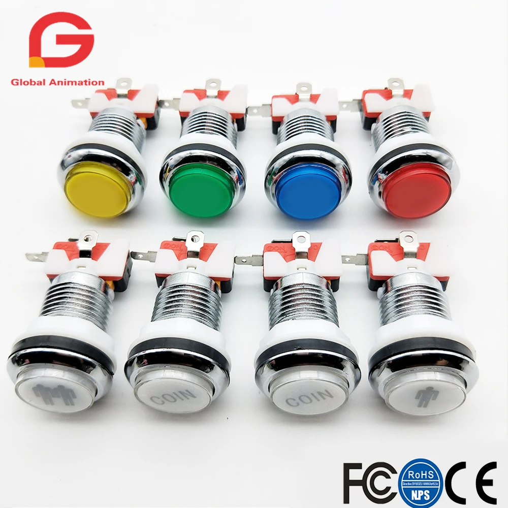 2 игрока оригинальный Pandora Box 9 комплект копия SANWA Джойстик хромированная LED Кнопка