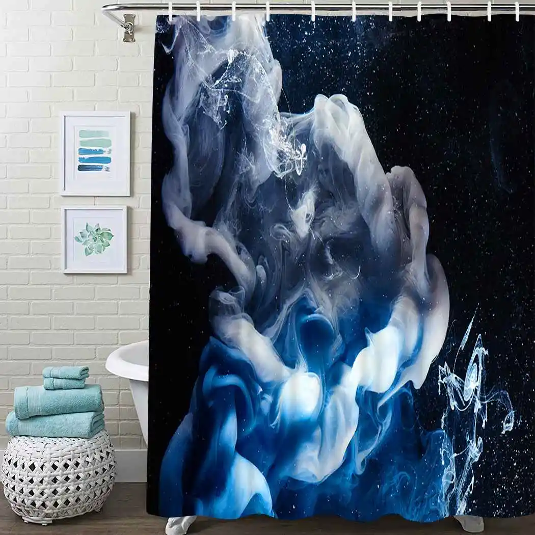 

Psychedelic Galaxy Sky Shower Curtain Abstract Shower Curtain Waterproof Fabric For Bathroom Decor Shower Curtain Set With Hooks