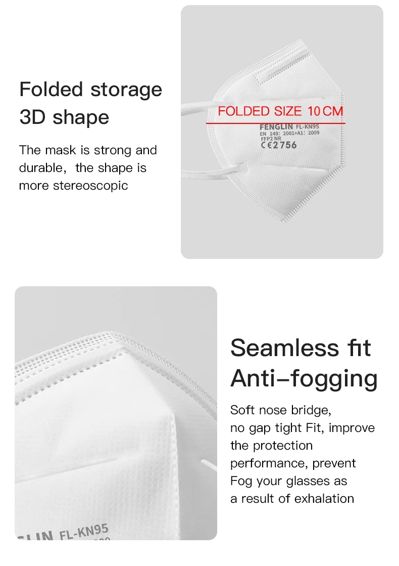 100 шт. FFP2 маски для лица KN95 маска с фильтром защитная Пылезащитная FFP2mask рта
