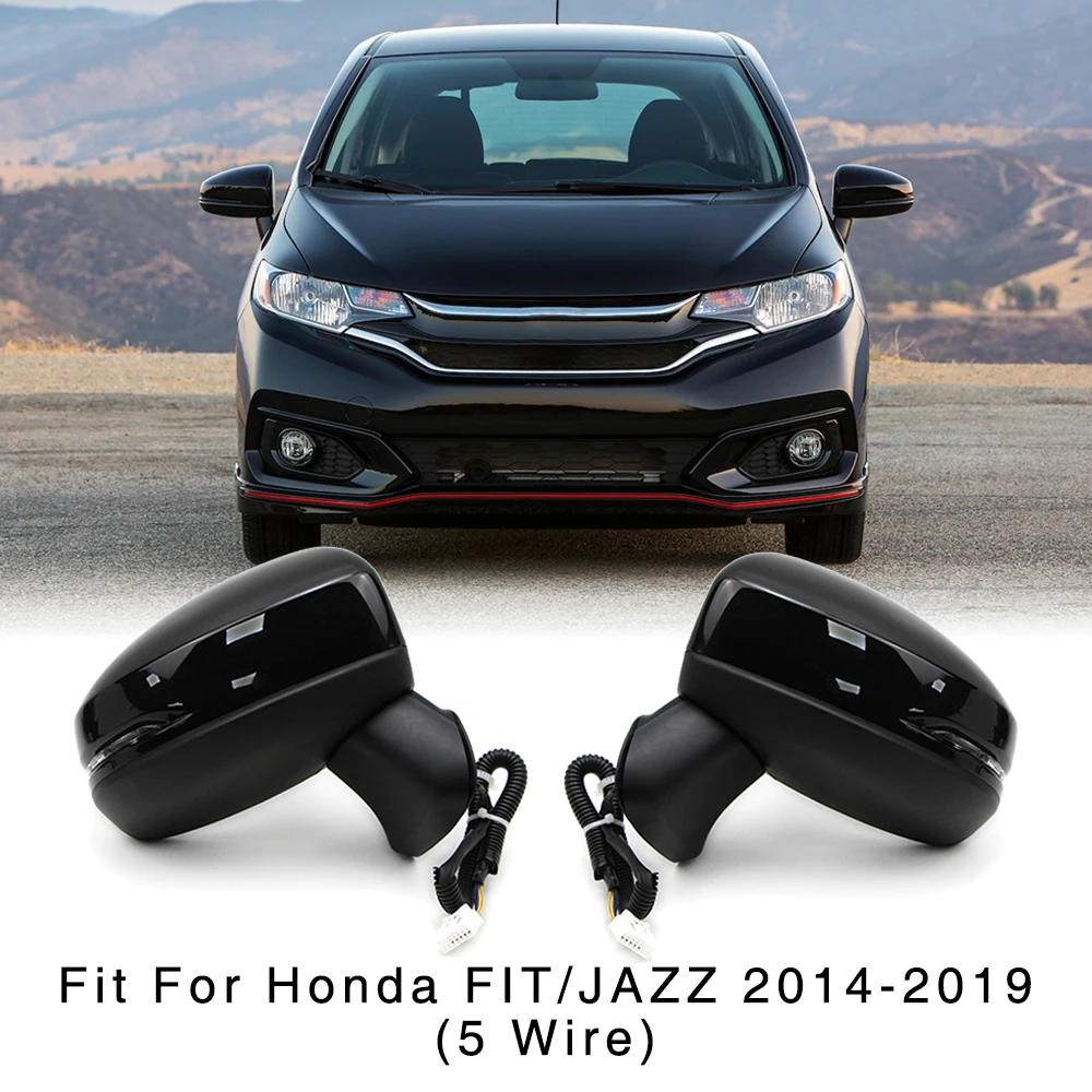 Боковое зеркало заднего вида с 5 проводами для Honda Fit Jazz GK5 2014 2015 2016 2017 2018 2019