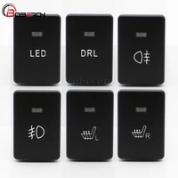 blue led light drl front fog light seat heating button switch for toyota camry prius corolla 2018 2019 dc12v