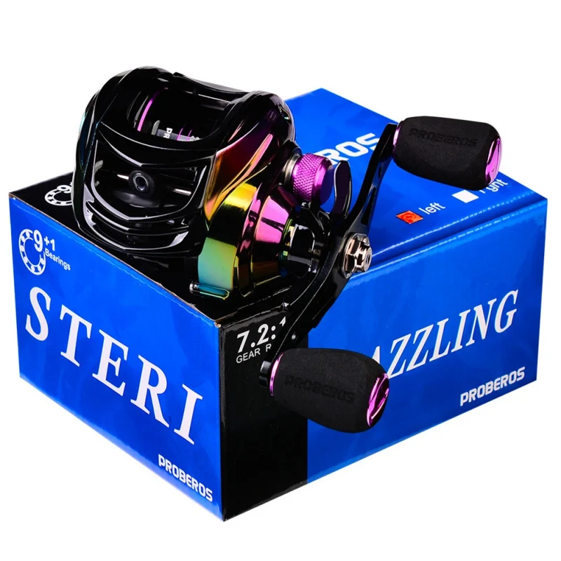 

2020 Baitcasting Reel 7.2:1 9+1 Bearings Water Drop Wheel Right/Left Hand Bait Casting Fishing Reel Lure Reel Fishing Gear Hot