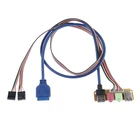 1 шт. 70 см шасси ПК компьютер USB 2,0 + 3.0 порт чехол аудио Передняя панель заменить кабель