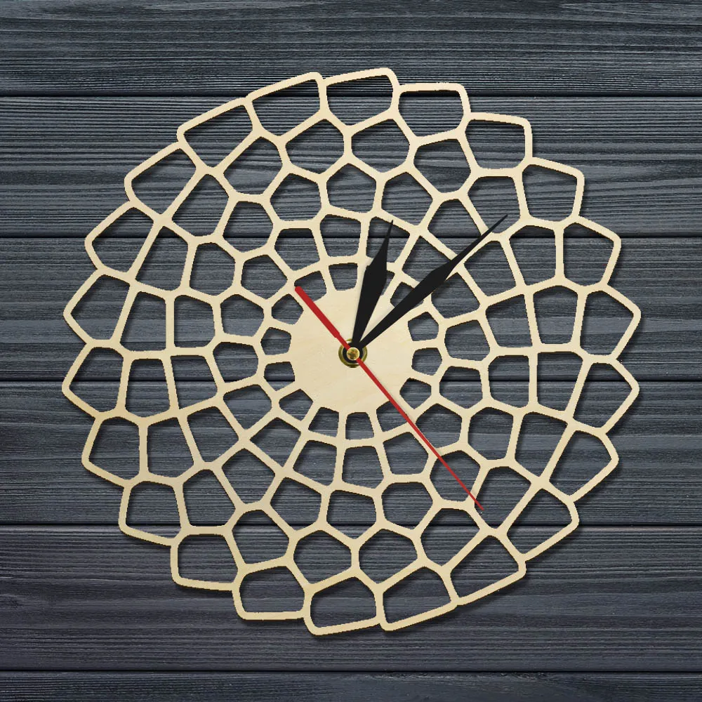 Минималистичные художественные бесшумные настенные часы деревянные