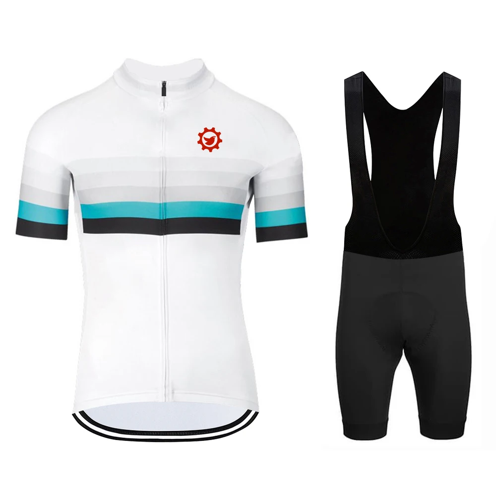 

Men's Cycling Jersey Set 2020 Pro Summer Short Sleeve Suit Sportswear Mtb Bicycle Shirt Quick Dry Gel Breathable Pad Bibs Shorts