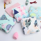 Женская Портативная сумка для хранения гигиенических салфеток, хлопковая дорожная сумка для хранения косметики, литературный кошелек на молнии для мелочей