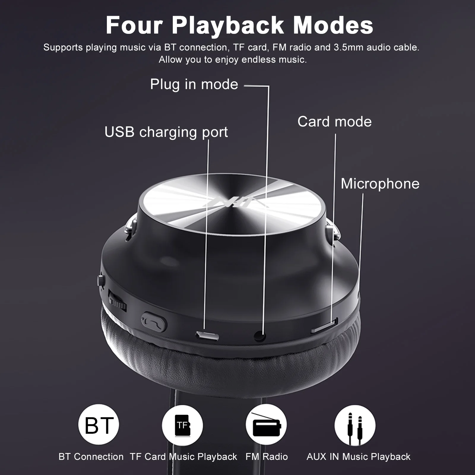 Беспроводные наушники NIA S4000 Складные стерео наушники-вкладыши Bluetooth 3 5 мм TF-карта