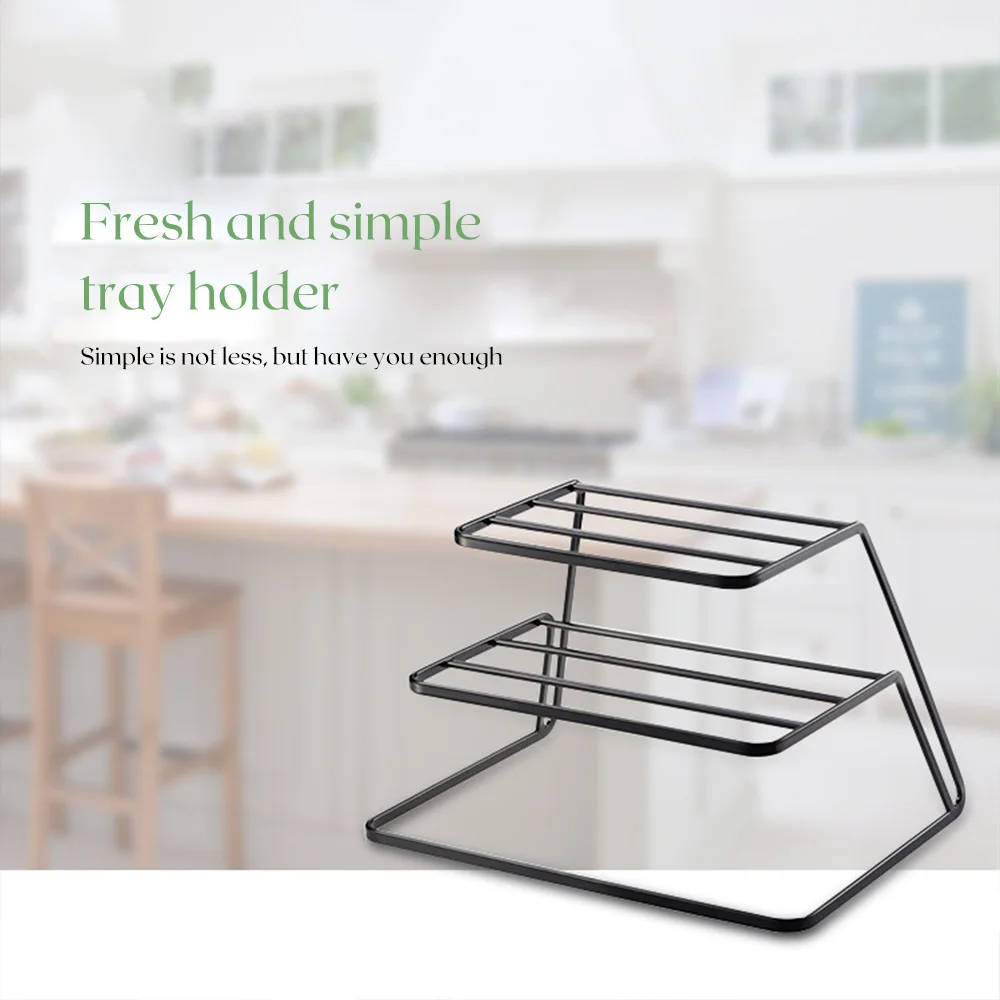 

3 Tier Kitchen Corner Counter Shelf and Cabinet Organizer Heavy Duty Wire Shelf Kitchen Cupboard Cabinet Plates Stackers Rack