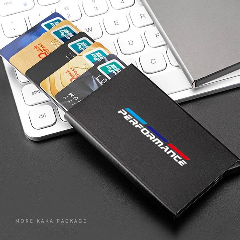 Смарт Чехол бумажник тонкий ID карты RFID автоматически металлический держатель