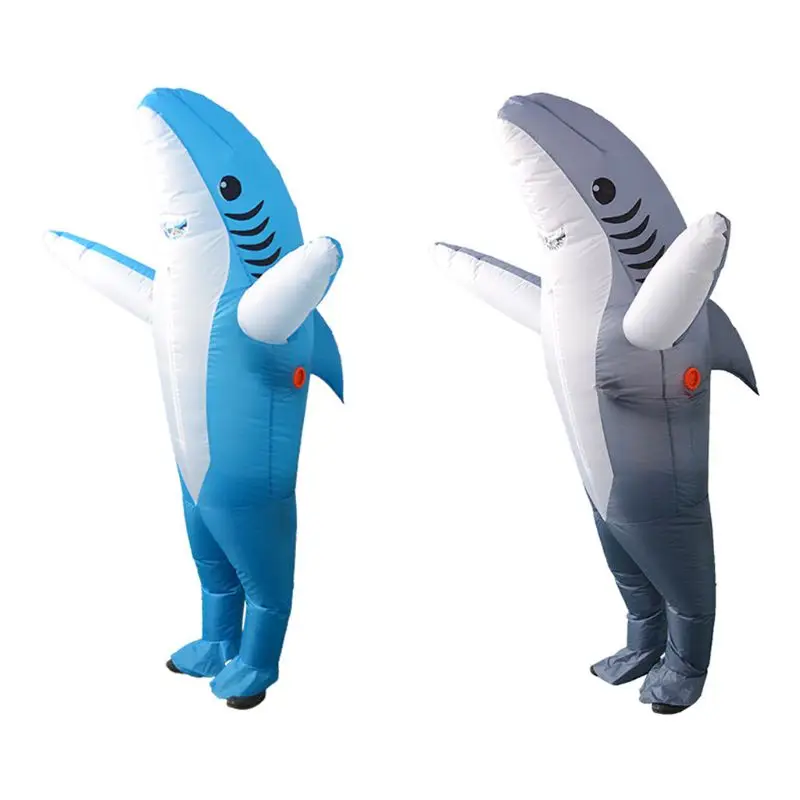 Disfraz inflable Blow up, traje de juego de tiburón, mono de fantasía para Halloween, USB 090B