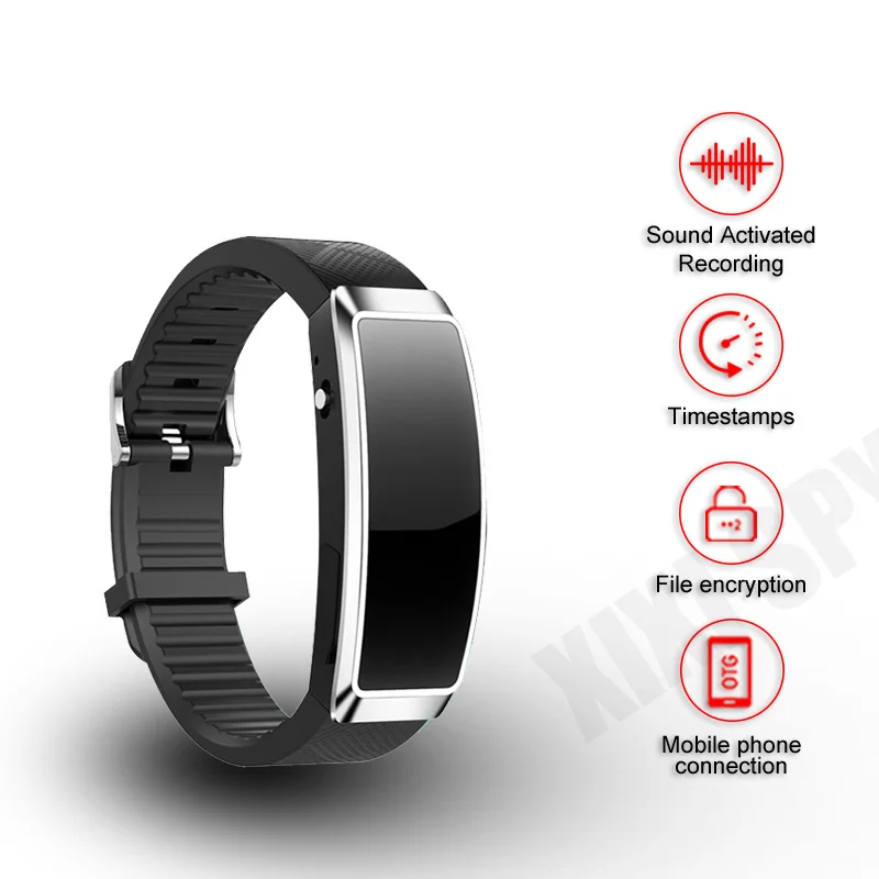 

Voice recorder bracelet activated dictaphone mini audio sound professional small player micro digital listening recording