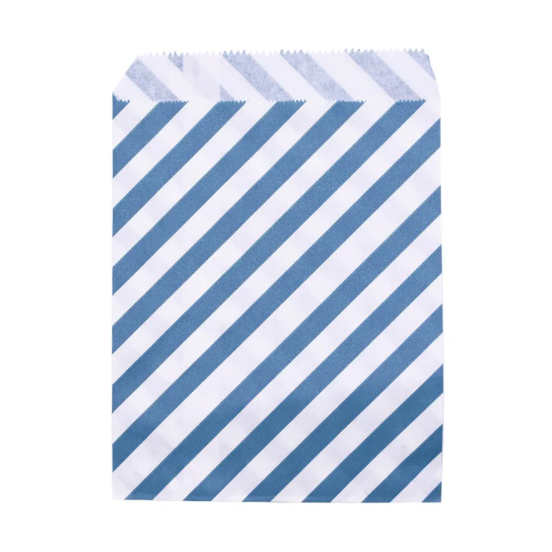 AB02 25/50pcs 18*13cm Kraft Paper Bags Wave Stripe Dot Gift Bag for Wedding Birthday Candy Snack Bag Festival Party Wrapping Supplies - Цвет: AB02