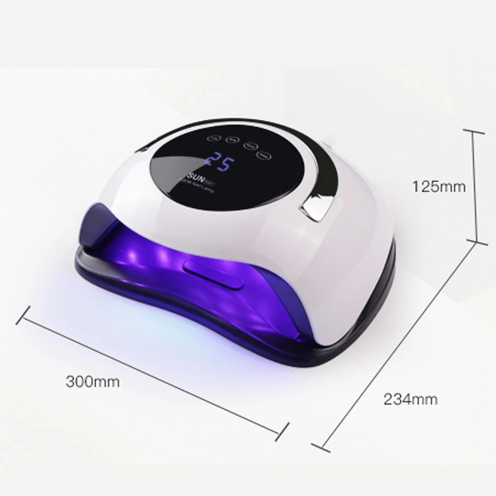 

120W Nail Lamp Smart Sensing UV Gel Polish Nail Dryer Curling Lamp Timed Manicure Machine Double Light Source Timed 10s/30s/60s/