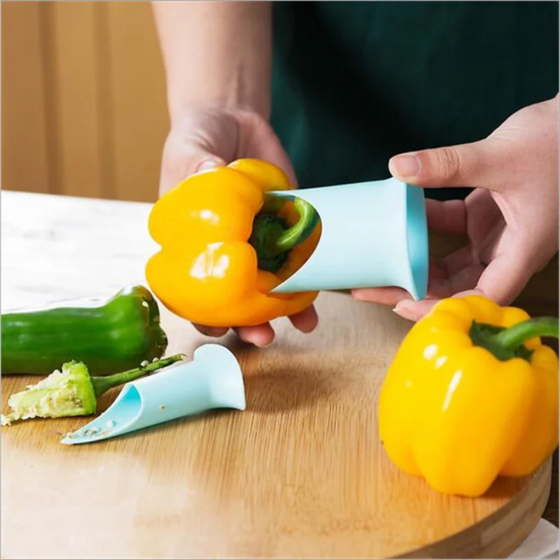 

2pcs Creative and Labor Saving Kitchen Tool Seed Digger Fruit and Vegetable Corer Pepper Seeder Accessories Home