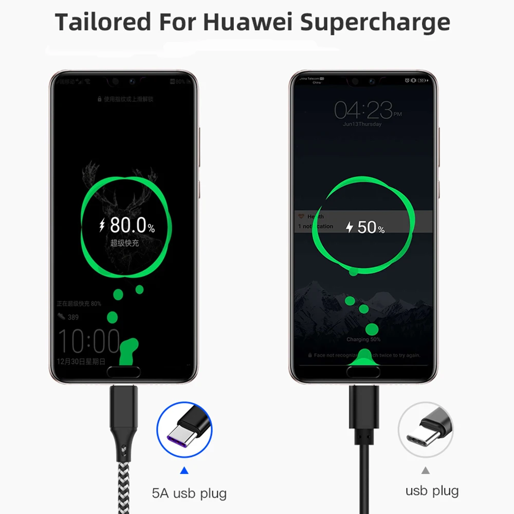 5A Тип C супер быстрый зарядный кабель для передачи данных Huawei Mate 10 9pro USB Xiaomi