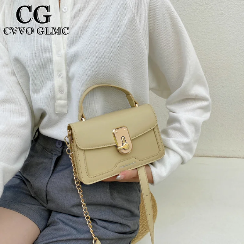 

Cvvo Glmc Fashion Summer Shoulder for Women 2021 Chains Strap Quality Pu Leather Brand Handbags Designer Female Crossbody Bag