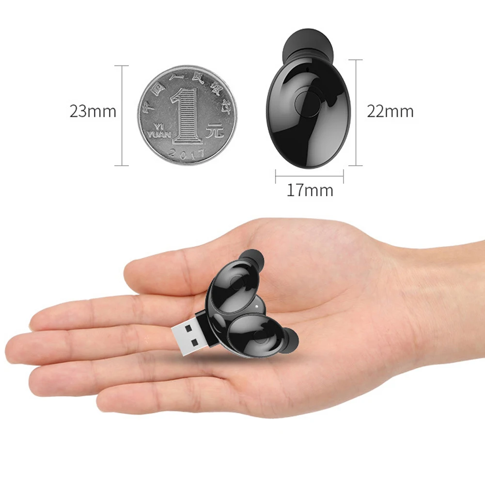 

XG17 Micro Mini Bluetooth 5.0 Headset Sport Single Wireless Earphones Ear Buds In-ear Business Earpiece for Kids Women Men