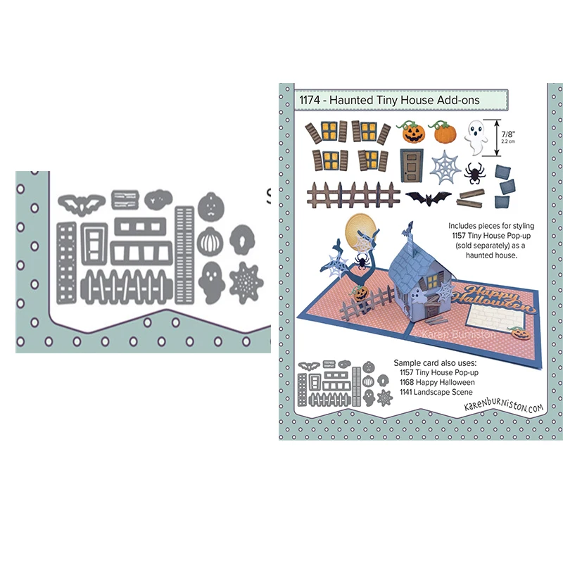 

Прозрачные штампы и штампы для Хэллоуина с привидениями и маленьким домиком, Новое поступление, трафареты для вырезания, новые металлическ...