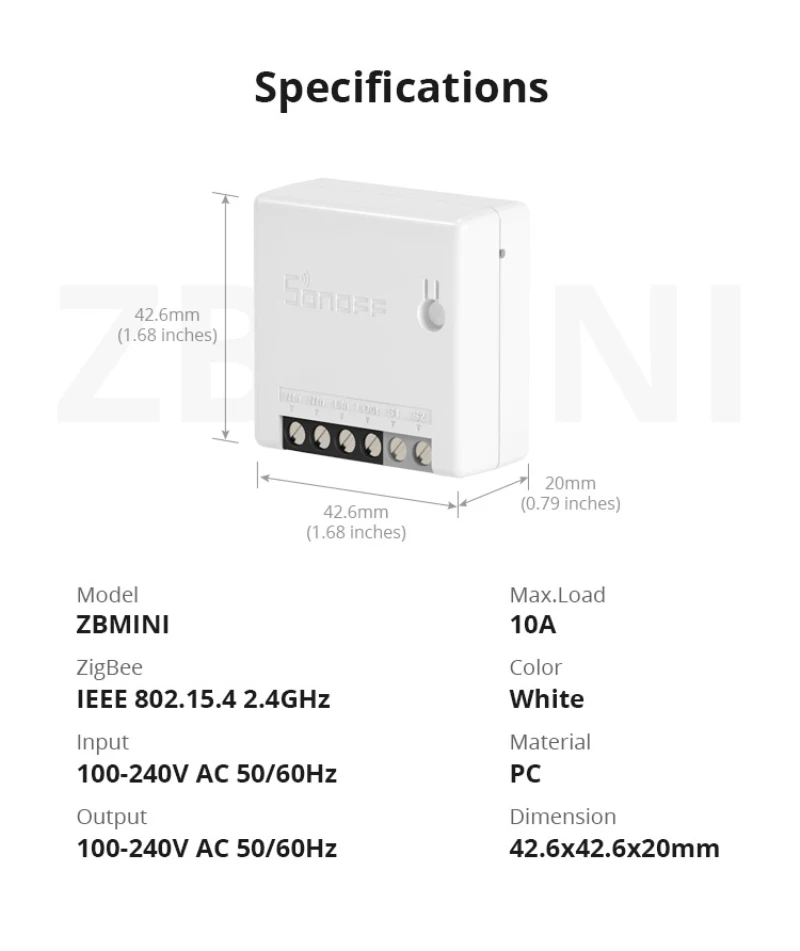 

Sonoff ZB MINI Zigbee 3,0