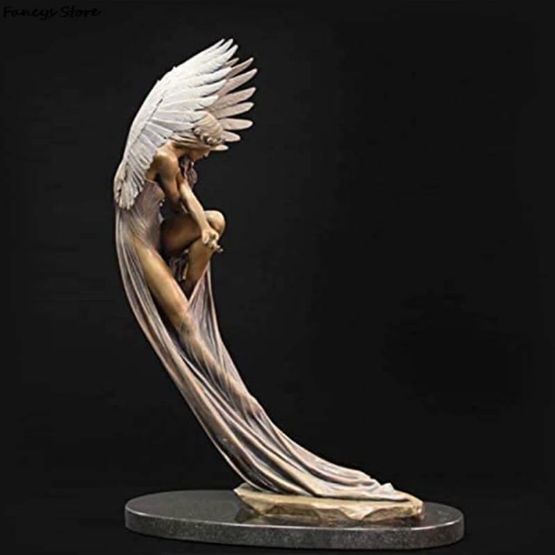Скульптура Ангел искупления 3D украшение из смолы крылья греческая мифология