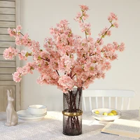 high quality 100cm simulation cherry blossom home garden living room office hotel decoration diy fake flowers display flowers