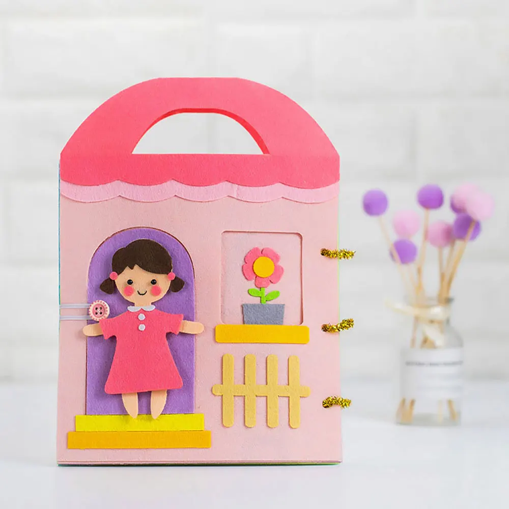 

Kids Cloth Books Toy Interactive Sensorial Development Montessori Book Toy Toddler Girls Early Cognitive Educational Quiet Book