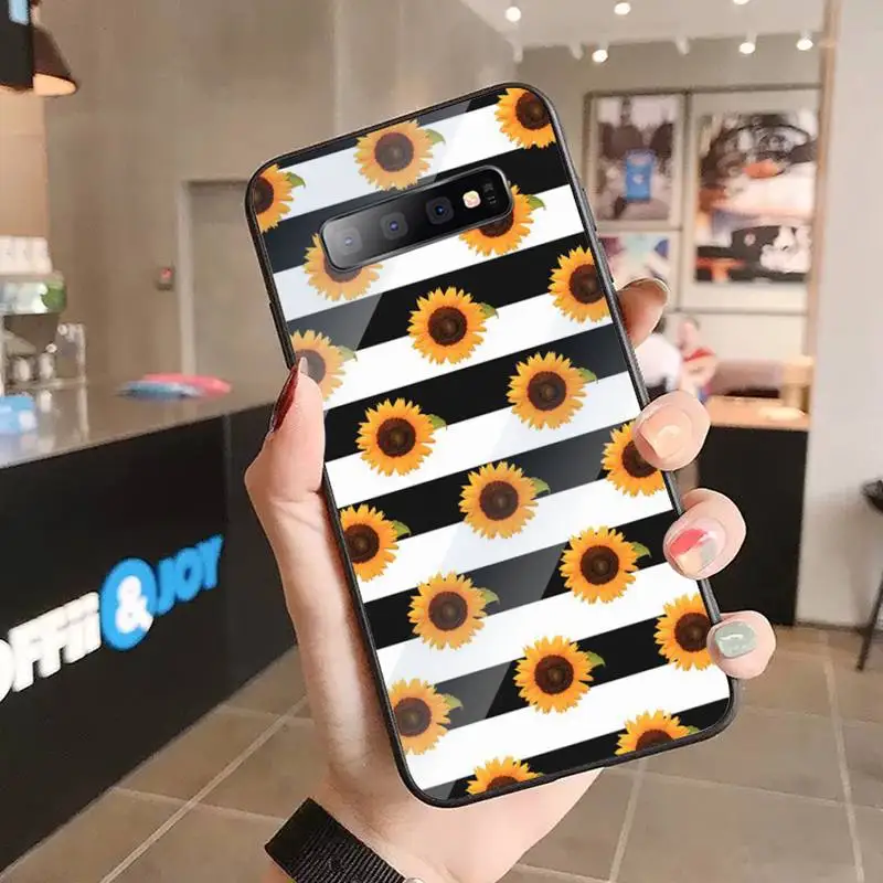 

Sunflowers daisy paiting Phone Case Tempered glass For Samsung S6 S7 edge S8 S9 S10 e plus note8 9 10 pro