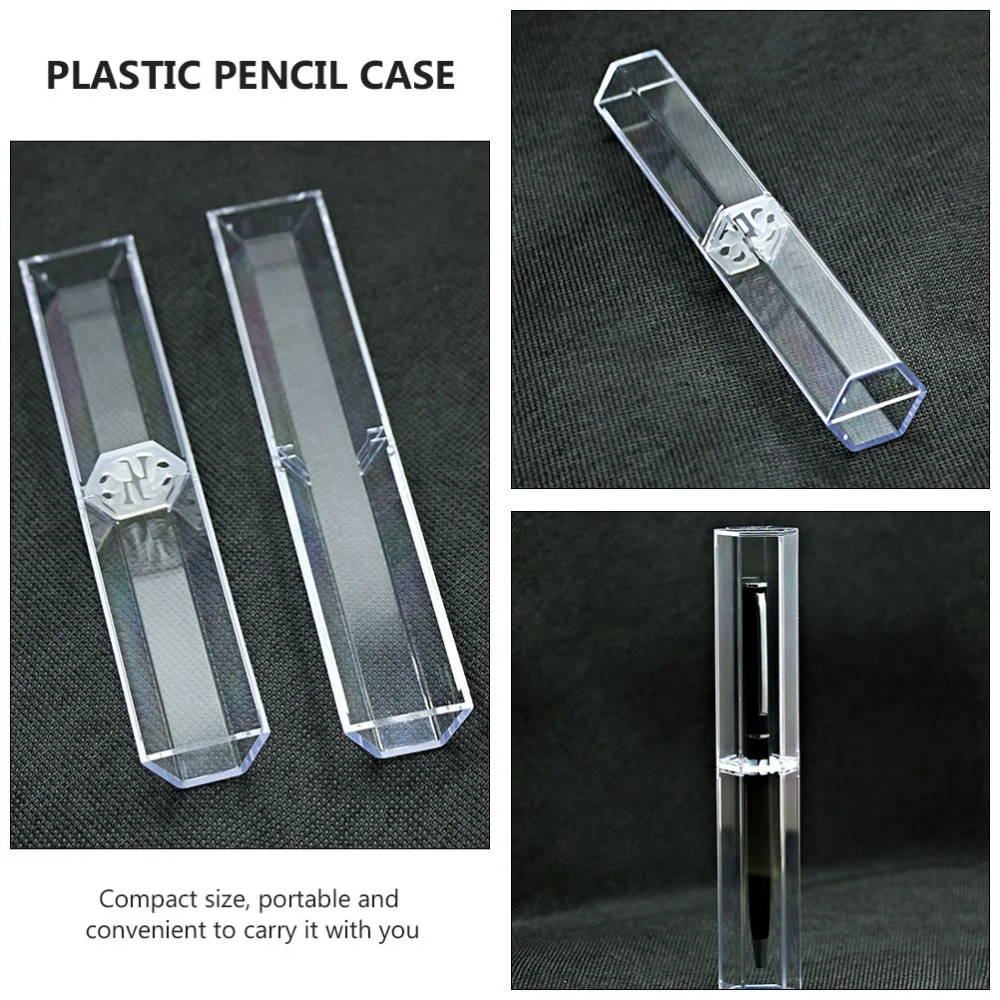 

6 Pcs Multifunctional Pen Box Pen Storage Case Transparant Pen Boxes