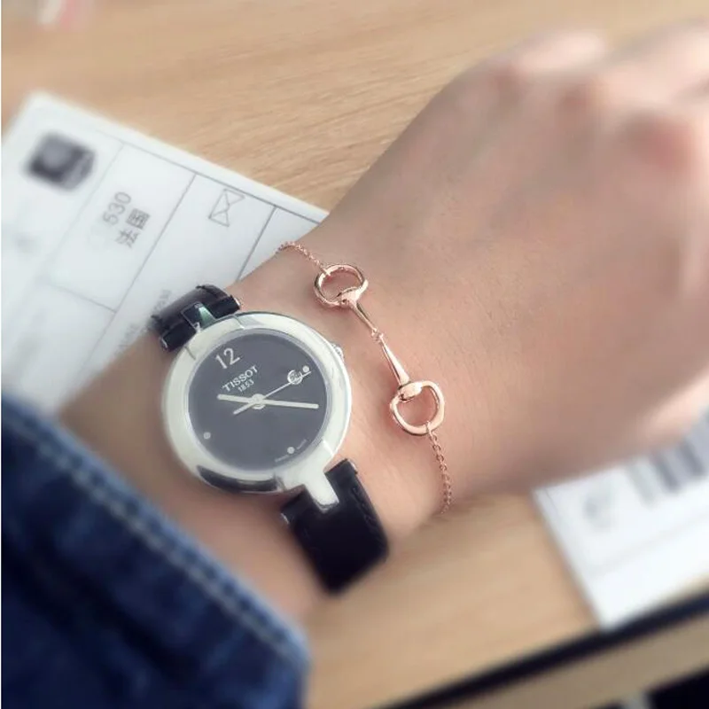 

Real 100% 925 Sterling Silver Horse Lover Jewelry Three Color Snaffle Bit Pendant Silver Women Bracelet 2021 New Charm Bracelet