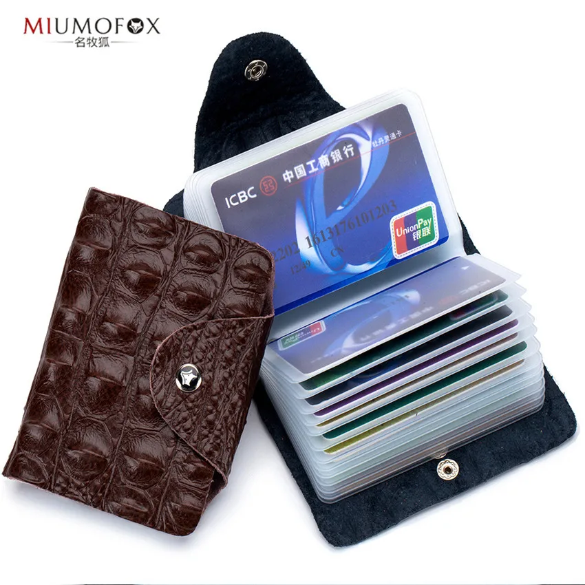 

Top 26 Piece Alligator Card Holder Hasp Business Credit ID Men Women Case Small Box Wallet Protector Organizer Card Coin Holder