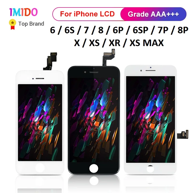 

Полная замена экрана для iPhone 6 6S 7 8 Plus, ЖК-дисплей для iPhone X XS Max XR, дигитайзер в сборе, сенсорная панель, замена