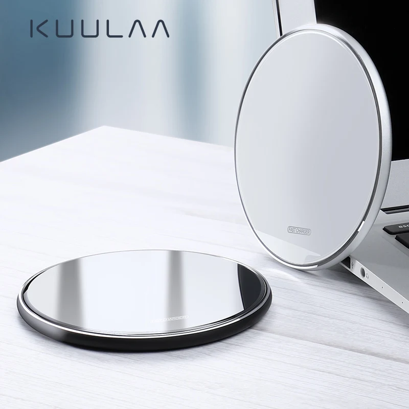 KUULAA Qi Беспроводное зарядное устройство для iPhone X XS Max XR 8 Plus 10 Вт быстрая Беспроводная зарядка для samsung S9 S10 Note 9 8 Xiaomi