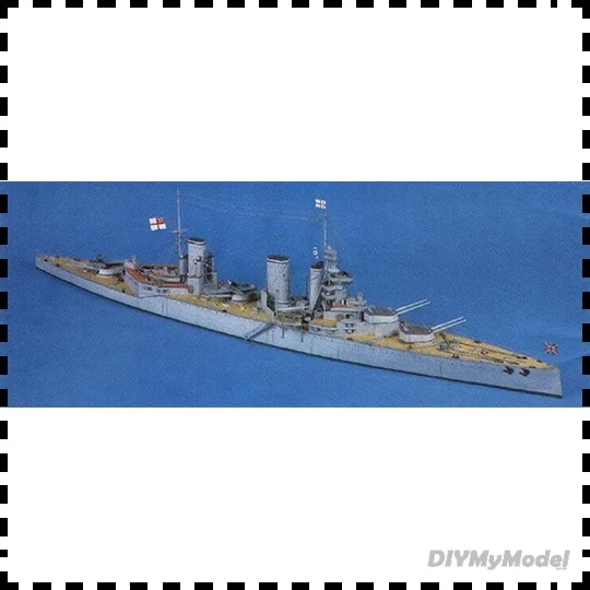 DIYMyModeI-crucero de batalla de la clase de le&oacute;n brit&aacute;nico 1:250, bricolaje, artesanal, Kit de papel, hecho a mano juguete, rompecabezas, regalo, utillaje de pel&iacute;cula-1