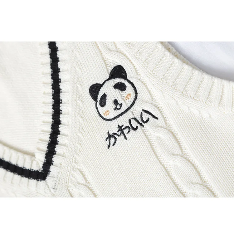 

British Preppy School Girl Sleeveless Sweater Vest School Uniforms V-neck Japanese Boys And Girls Students Korean Knitted Vest