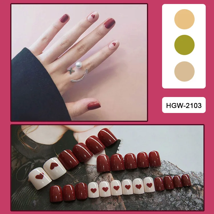 

Wear Nail Tip Nail Shaped Piece Nail Tip Frosted Nail Sticker Nail Tip Nail Sticker Nail Stickers Fake Nails Finished Product