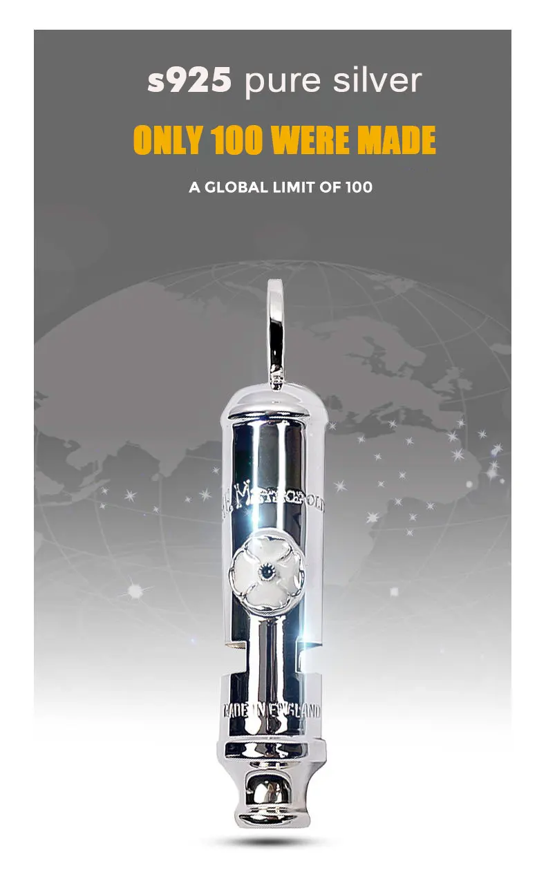 ACME peace whistle 925 Стерлинговое Серебро Ограниченная серия 100 открытый тройной тренировочный спасательный свисток коллекция мемориал